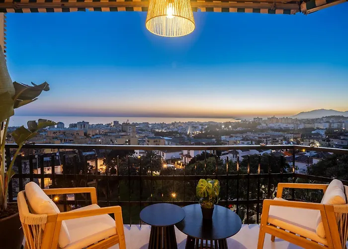 شقة Sunsethome Modern 2 Beds With Sea View ماربيا